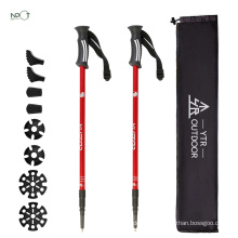 NPOT Outdoor camping foldable nordic walking sticks hiking poles walking poles hiking stick